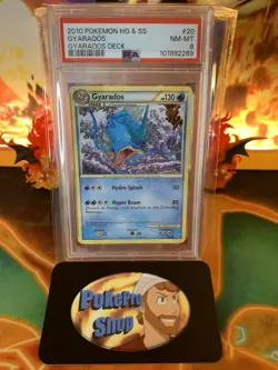 2010 Pokemon HeartGold and SoulSilver Trainer Kit Gyarados 20/30 Nonholo - PSA 8 - Image 1