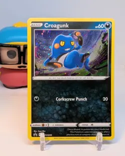 Croagunk 🌀Swirl🌀 ✨Cosmos Holo NM✨ Black Star Promo 🐸 Pokemon SWSH245 - Image 1
