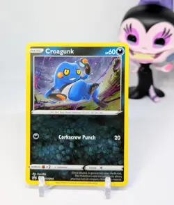 Croagunk 🌀Swirl🌀 ✨Cosmos Holo NM✨ Black Star Promo 🐸 Pokemon SWSH245 - Image 2