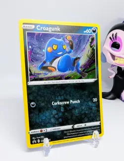 Croagunk 🌀Swirl🌀 ✨Cosmos Holo NM✨ Black Star Promo 🐸 Pokemon SWSH245 - Image 3