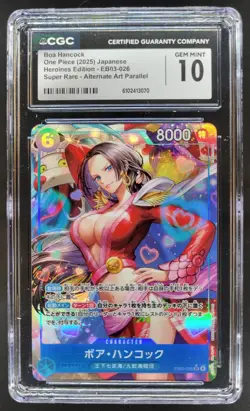 2025 ONE PIECE CCG JAPANESE BOA HANCOCK SUPER RARE ALTERNATE ART CGC 10 PT - Image 1