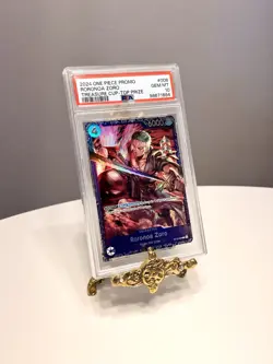 2024 ONE PIECE PROMO TREASURE CUP - TOP PRIZE #008 RORONOA ZORO PSA 10 - Image 2