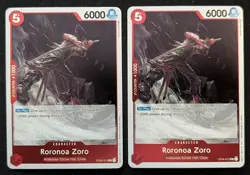x2 One Piece TCG - Roronoa Zoro - OP04-015 - Kingdoms of Intrigue - Pack Fresh!! - Image 1