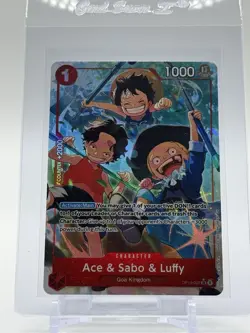 One Piece OP13-007 Ace & Sabo & Luffy SR Alt Art | Near Mint | Triple Character - Image 1
