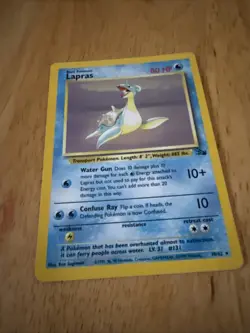 Lapras 10/62 Fossil Holo Rare - 1999 Pokemon Card LP-MP Condition - Image 2