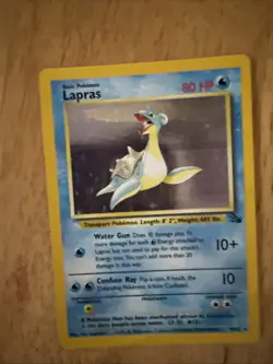 Lapras 10/62 Fossil Holo Rare - 1999 Pokemon Card LP-MP Condition - Image 3