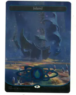 MTG Island (487) Borderless Galaxy Foil Unfinity Magic The Gathering TCG - Image 1