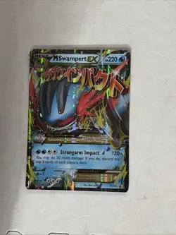 Pokemon MEGA M Swampert EX Ultra Rare XY87 Black Star Promo Holo TCG Card - Image 1