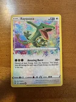 Rayquaza 138/185 Vivid Voltage Amazing Rare Holo Pokemon Card - Image 1
