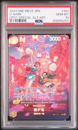 One Piece Card PSA10 O-Nami OP06-101 SP Parallel 2024 Japanese - Image 3