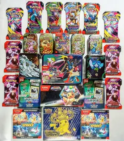 Pokemon TCG LOT: Elite Trainer Box, Booster Packs, Graded Cards,Sleeves, Tins - Image 1