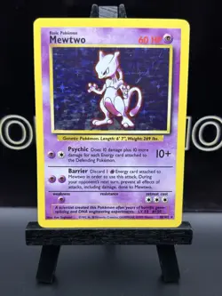 Pokemon TCG Mewtwo Base Set Holo Rare Card 10/102 Vintage Unlimited - Image 2