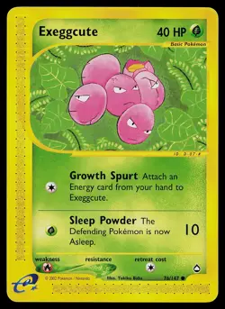 Pokemon Card - Exeggcute Aquapolis 76/147 Common - Image 1
