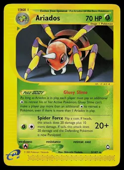 Pokemon Card - Ariados Aquapolis 3/147 Rare Non Holo - Image 1