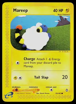 Pokemon Card - Mareep Aquapolis 93/147 Common Non Holo - Image 1