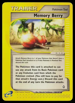 Pokemon Card - Memory Berry Aquapolis 128/147 Uncommon - Image 1