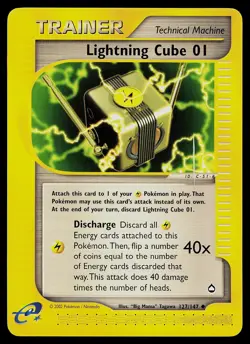 Pokemon Card - Lightning Cube 01 Aquapolis 127/147 Uncommon - Image 1