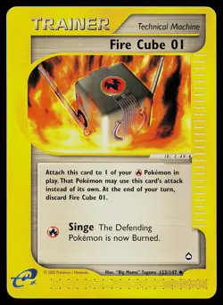 Pokemon Card - Fire Cube 01 Aquapolis 122/147 Uncommon - Image 1