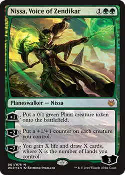 1x Nissa, Voice of Zendikar - Foil Light Play, English Duel Decks: Nissa vs Ob N - Image 1