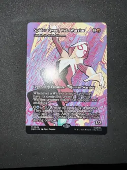 Spider-Gwen, Web-Warrior Borderless 0024 Marvel’s Spider-Man Magic MTG MAR EN NM - Image 1