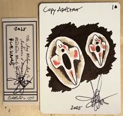 MTG ARTIST PROOF Spanish Blue Scarab Copy Artifact AP Art Sketch Amy WEBER Magic - Image 1