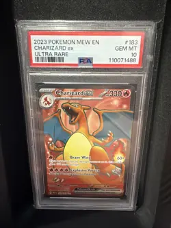 2023 POKEMON SV 151 MEW EN #183/165 CHARIZARD EX ULTRA RARE PSA 10 - Image 1