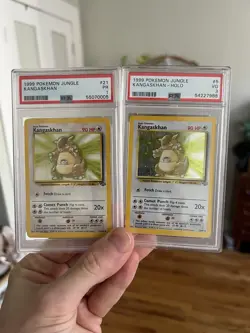 1999 POKEMON WOTC JUNGLE #21 KANGASKHAN PSA 1 and PSA 3 - Image 1