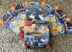 Pokemon Surging Sparks-Lot of 1x Booster Bundle + 6x Sleeved Booster Pack Sealed - Image 1