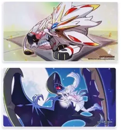 (Set Of 2) Pokemon TCG Lillie's Solgaleo & Lunala Playmat - New - Image 1