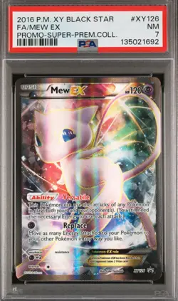 2016 POKEMON XY PROMO SUPER-PREMIUM COLLECTION #XY126 FULL ART/MEW EX PSA 7 - Image 1