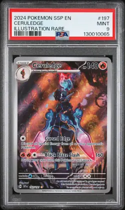 2024 POKEMON SSP EN-SURGING SPARKS ILLUSTRATION RARE #197 CERULEDGE PSA 9 - Image 1