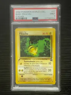 PSA 9 Pokemon TCG Baby Pikachu World Collection 2000 Italian #27 - PSA 9 - Image 1