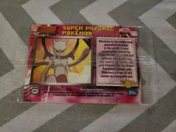 1999 Pokemon Topps Super Psychic Pokemon Mewtwo Holo Foil Movie Promo SEALED - Image 2