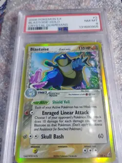 PSA 8 Blastoise Holo #2. Pokemon EX Crystal Guardians 2006. - Image 1