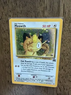 Pokemon TCG Meowth Wizards Black Star Promos 10 Holo Promo Promo In Package - Image 3