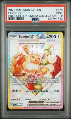 2025 Pokemon SVP EN Pre Super Premium Collection Eevee ex #174 PSA MINT 9 - Image 1
