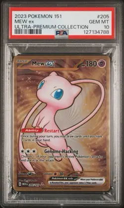 Pokemon TCG Scarlet & Violet 151 UPC Metal Mew ex 205/165 PSA 10 Gem Mt #205 - Image 1