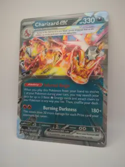 Jumbo Lenticular Charizard ex 054/091 / SVP196 Exclusive Promo Pokemon - NM - Image 3