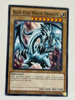 Yugioh Blue-Eyes White Dragon LDK2-ENK01 Common Alternative Art Light 1st Ed LP - Image 1