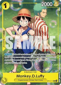 NM-Mint, English One Piece Monkey.D.Luffy (Learn Together Deck Set - Set Sail Ev - Image 1