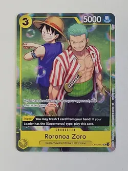 One Piece TCG Roronoa Zoro & Monkey.D.Luffy Set Sail Event OP10-113 OP10-111 Lot - Image 2