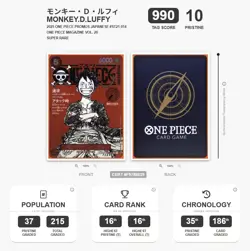 TAG PRISTINE 10 (990) Monkey D. Luffy SR Promo 2025 ST21-014 One Piece Japanese - Image 3