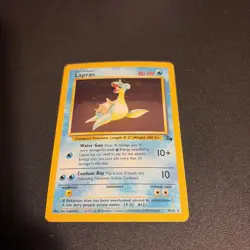 Pokemon TCG Lapras Fossil Holo Unlimited Rare Card 10/62 - Image 1