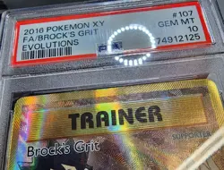 Brock’s Grit 107/108 PSA 10 Evolutions Pokemon Card Gem Mt 10 Pokemon - Image 3