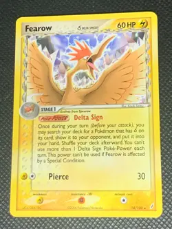 Fearow 18/100 RARE - Crystal Guardians Pokemon Card - LP - Image 1