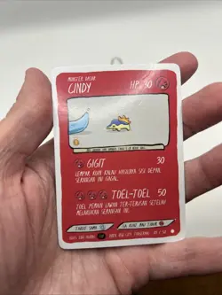 03/50 Cindy - Cyndaquil Pokkedo V1 Indonesian Fan Art Pokemon Derpy Parody Card - Image 3