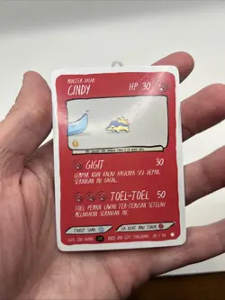 03/50 Cindy - Cyndaquil Pokkedo V1 Indonesian Fan Art Pokemon Derpy Parody Card - Image 4