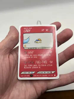 03/50 Cindy - Cyndaquil Pokkedo V1 Indonesian Fan Art Pokemon Derpy Parody Card - Image 5