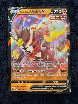 Single Strike Urshifu V 85/163 Pokemon card New - Image 1