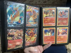 160 CARDS FIRE LOT - Pokemon Binder Collection - Charizard, Base Set Holos, XY - Image 1
